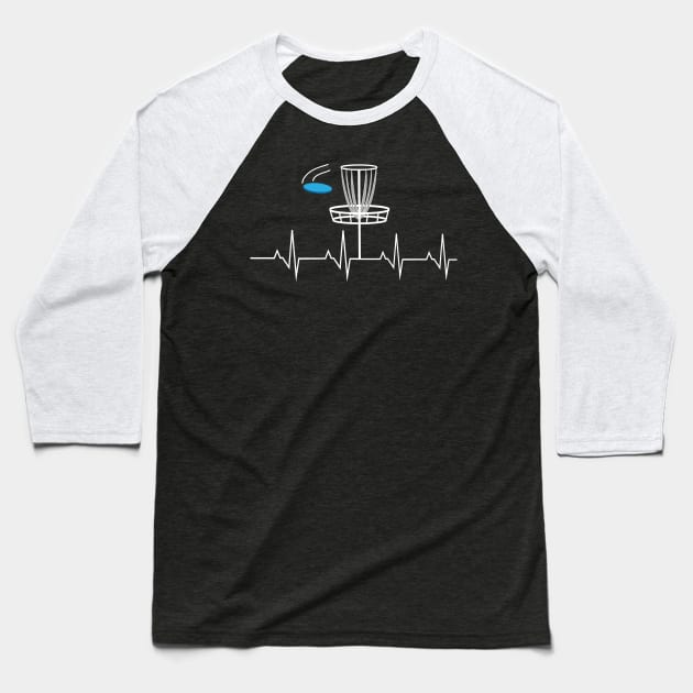 disco golf heartbeat Baseball T-Shirt by captainmood